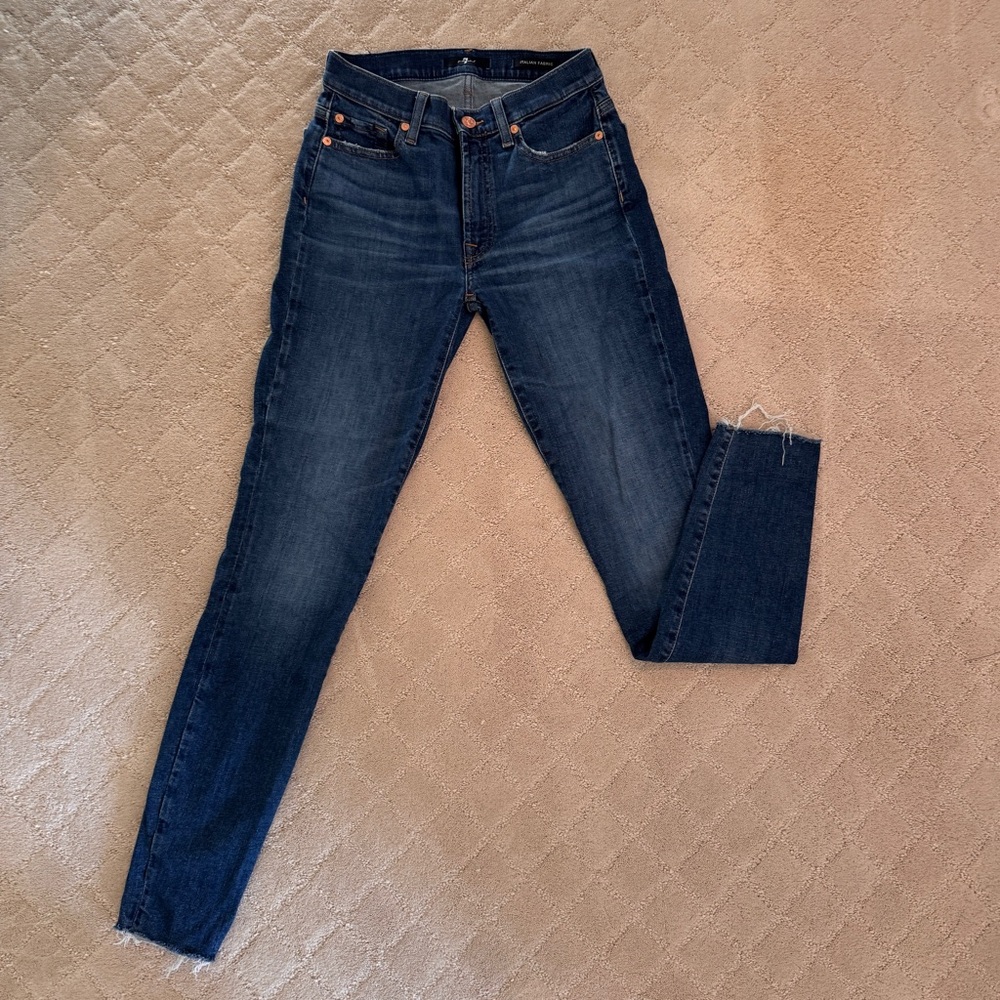 7 For All Mankind High Waist Ankle Skinny